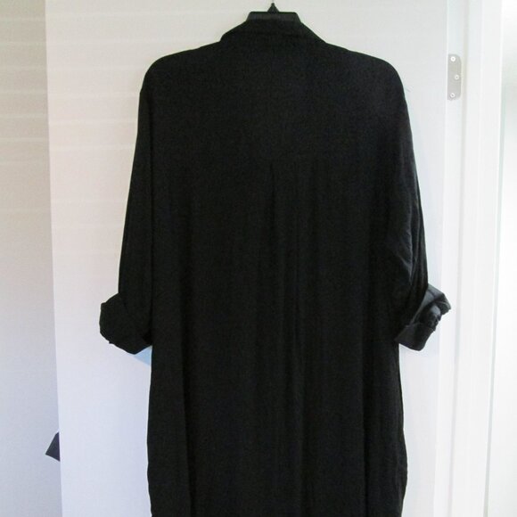 Raviya Plus Size Button-Down Midi Cover-Up Artist Smock NWT Sz 0X - Picture 6 of 9